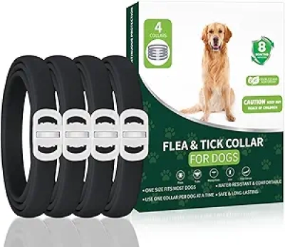 Collier Antiparasitaire Chien 4 Pack - 32 Mois de Protection Puces et Tiques