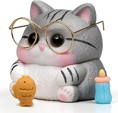 Chat Squishy Kawaii anti-stress en TPR souple - Jouet fidget relaxant