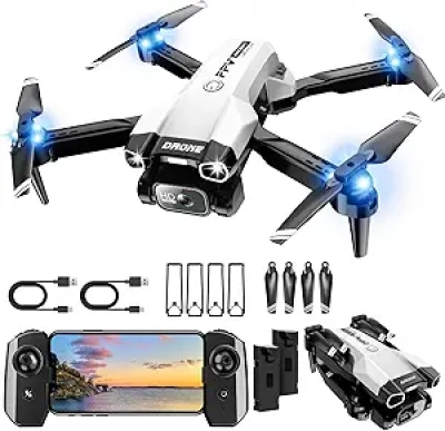 Drone 1080P pour Débutants - Mini Drone WiFi avec Caméra HD et Lumières LED