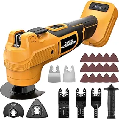 Outil Oscillant sans Fil 20V DeWalt - Moteur Brushless 21000 OPM + 23 Accessoires