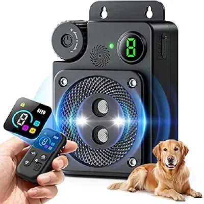 Anti Aboiement Chien Ultrasonique 50m - Boîtier Silencieux 3 Modes + Télécommande