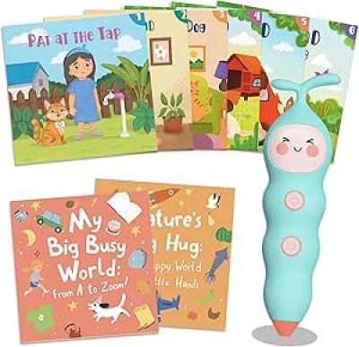 Stylo Parlant QuTZ avec 8 Livres Interactifs - Apprentissage Lecture Enfant 3+