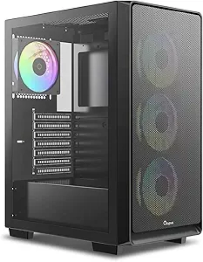 Boîtier PC Gaming Gamma C60 ARGB - Tour Mid-Tower ATX avec 4 Ventilateurs