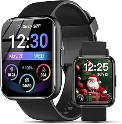 Montre Connectée Homme Femme 1.83" HD - 100 Sports, Assistant IA, Étanche IP68