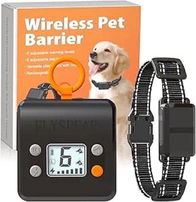 Barrière pour Chien Sans Fil Rechargeable - Clôture Électronique Intérieure Ajustable