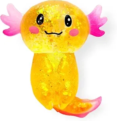 Axolotl Squishy Fidget Toy Anti-Stress Orange - Jouet Apaisant