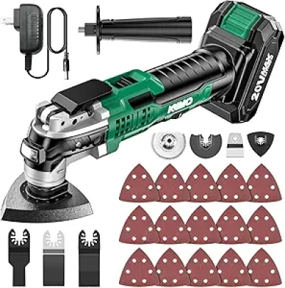 Outil multifonction oscillant KIMO 20V sans fil - 26 accessoires, 21000 OPM