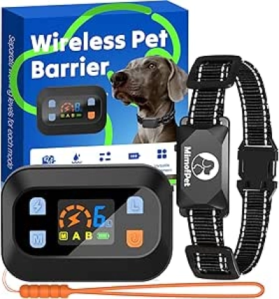 Barrière pour Chien Sans Fil Étanche MIMOFPET - Système de Contrôle d'Accès Réglable