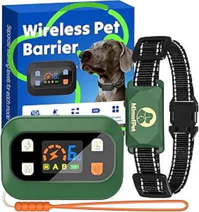 Barrière pour Chien Sans Fil Étanche MIMOFPET - Jusqu'à 8,2 ft