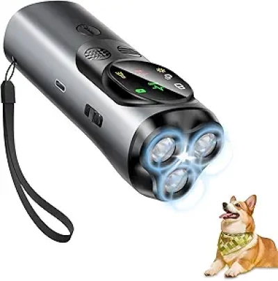 Appareil Anti-Aboiement Ultrasonique Rechargeable pour Chien - Intérieur & Extérieur