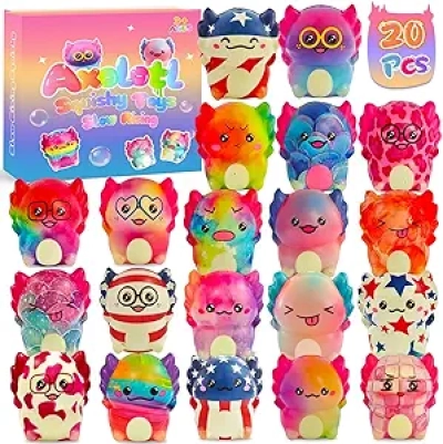 20 Pack Jouets Axolotl Squishy - Cadeau Enfant Fête Anniversaire