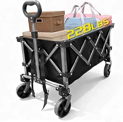 Chariot Pliable 220 kg - Chariot de Jardin et Courses Pratique