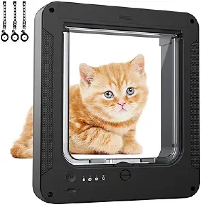 Chatière Automatique Intelligente avec Capteur RFID - Porte Chat 4 Modes