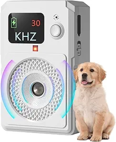 Appareil Anti-Aboiement Ultrasonique Rechargeable pour Chiens - Dressage Intérieur/Extérieur