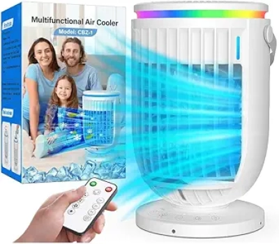 Climatiseur Portable 4 en 1 avec Oscillation 120° et Humidificateur