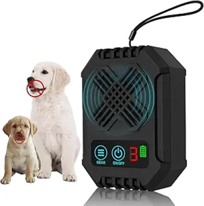 Appareil Anti-Aboiement Ultrasonique 50m - 3 Modes Réglables Rechargeable