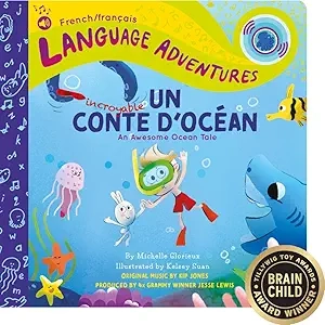 Livre Sonore Interactif Premiers Mots Français - Sons d'Animaux Océan