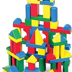 Blocs de Construction en Bois Melissa & Doug - 100 Pièces pour Enfants 2+
