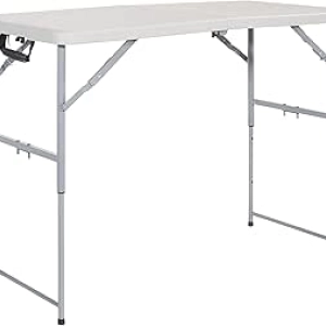 Table Pliante Rectangulaire 4 Pieds Office Star - Résine Grise Ajustable