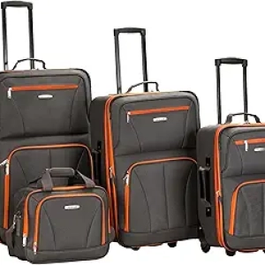 Ensemble Valises Rockland Journey 4 pièces Extensibles Charcoal