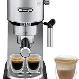 Machine à Espresso De'Longhi Dedica 15 Bar - Cafetière Compacte avec Mousseur à Lait