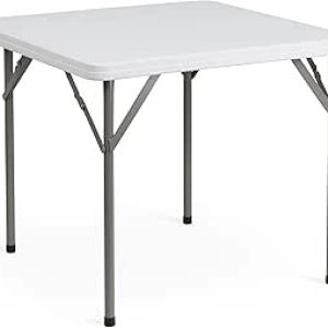 Table de Pliage Carrée 85cm Blanche - Événementiel Intérieur/Extérieur