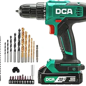 Perceuse visseuse sans fil DCA 20V 354 in-lbs - Kit complet 25 pièces avec batterie 2.0Ah