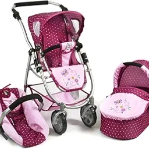 Landau Combi Poussette 3 en 1 pour Poupée - 67x43x77 cm