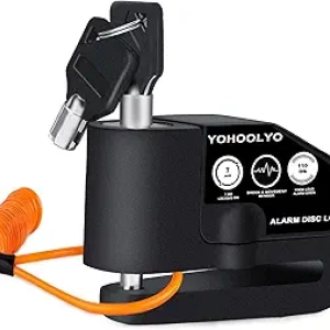 Antivol Disque Moto 110 dB - Alarme Étanche avec Câble de Rappel