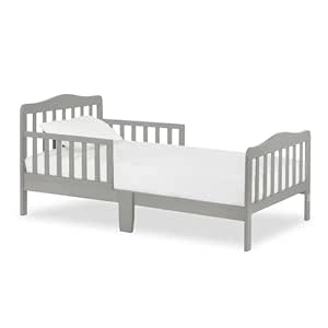 Lit Enfant Dream On Me Gris - Lit Bas Évolutif avec Barres de Sécurité