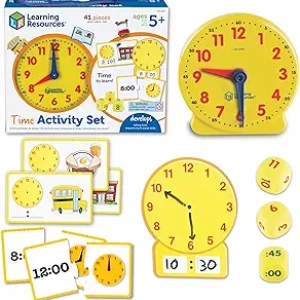 Horloge d'apprentissage pédagogique pour enfants - Kit complet d'activités Montessori