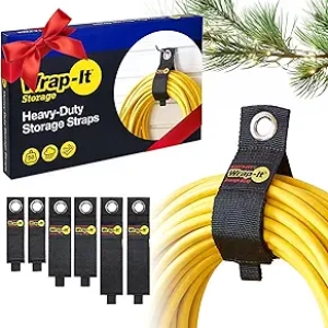 Sangles de Rangement Heavy-Duty Wrap-It - Pack de 6 Organiseur de Câbles
