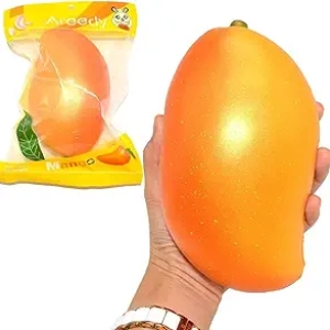 Squishy Mangue Géante Doré - Anti-Stress Slow Rising Parfumé