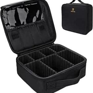 Mallette de Maquillage Professionnelle Relavel - Organiseur Cosmétique Portable avec Compartiments Ajustables
