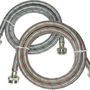 Tuyaux Lave-linge Inox Renforcés 2m - Anti-Éclatement Rouge/Bleu Kelaro