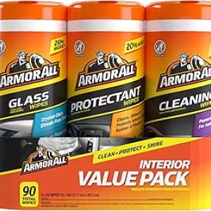 Armor All Kit Complet 90 Lingettes - Nettoyage et Protection Auto