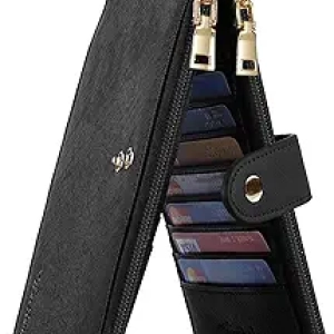 Portefeuille Femme RFID Travelambo - Grand Format Cuir Véritable Protection Anti-RFID