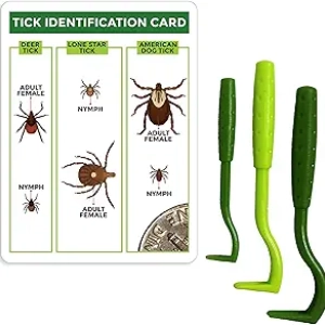 TickCheck Lot de 3 Tire-Tiques - Outil de Retrait pour Humains, Chiens et Chats