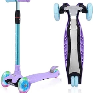 Trottinette 3 Roues Enfant 3-12 ans - Roues LED Ajustable