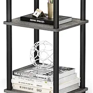Table de Nuit Furinno JUST 3 Étages - Chêne Français, Assemblage sans Outils