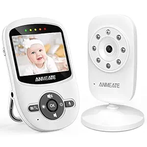 Babyphone Vidéo ANMEATE - Écran 2.4" Vision Nocturne 960ft