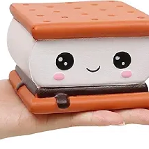 Squishy S'more anti-stress parfumé - Jouet squeeze kawaii pour enfants