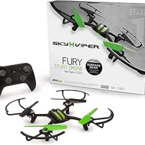 Sky Viper Fury Stunt Drone Noir/Vert - Drone Télécommandé Enfant et Adulte