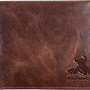 Portefeuille Bifold Homme BULL GUARD Cuir Véritable Marron - Protection RFID
