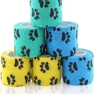 Bande Cohésive Vétérinaire AUPCON - Bandage Auto-Adhésif pour Chien et Entorse