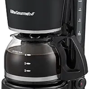 Cafetière Automatique Elite Gourmet 5 Tasses avec Filtre Réutilisable