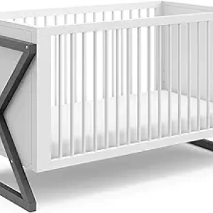 Lit bébé convertible 3-en-1 Storkcraft Equinox gris - Transformable en lit enfant
