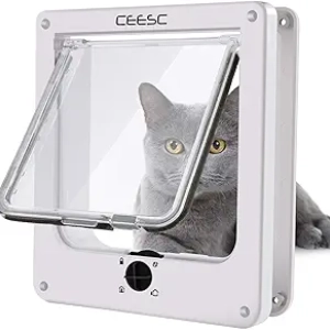 Chatière CEESC Medium 4 Positions - Porte Chat Étanche Blanc