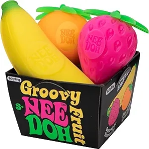 NeeDoh Groovy Fruit - Jouet Sensoriel Fidget pour Enfants et Adultes
