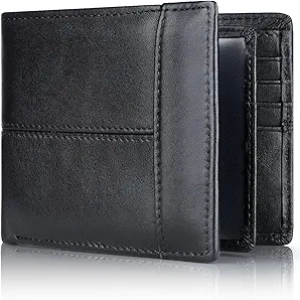 Portefeuille Homme Cuir RFID - Bifold 16 Cartes avec Protection Anti-RFID